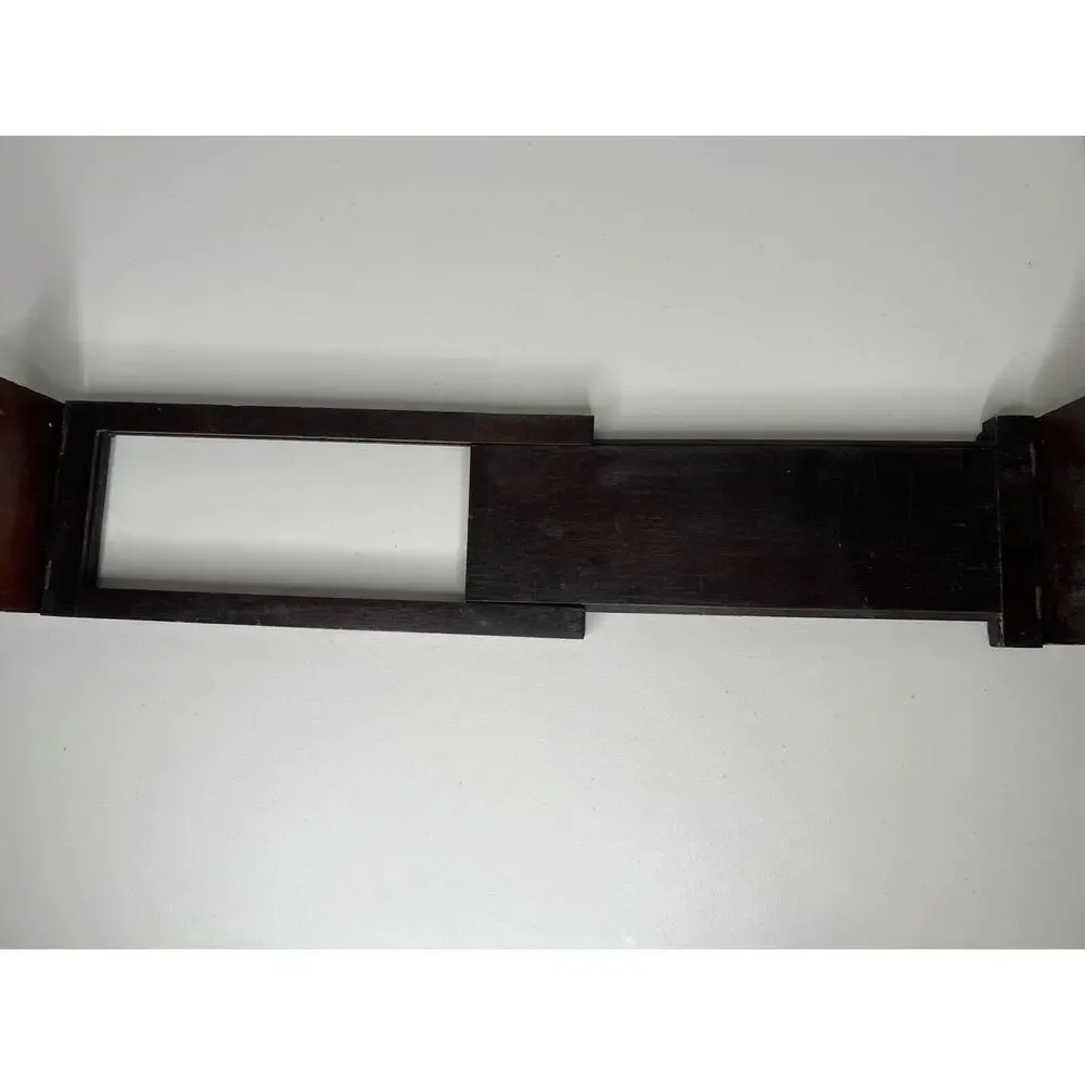 Vintage Expandable Slide Wooden Book Shelf Native American